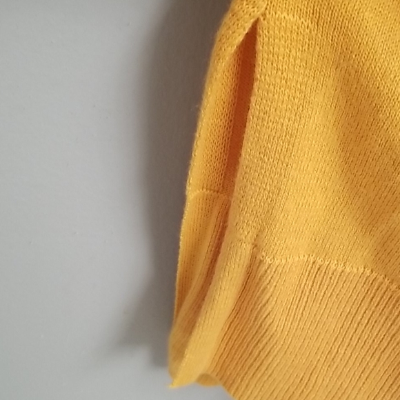 Liz Claiborne Yellow Split Hem Open Cardigan in S - Picture 7 of 9